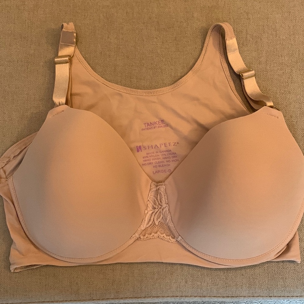 SHAPEEZ Large-D “TANKEE” style underwire back smoothing bra